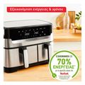tefaldual easy fry grill ey905d double 83 l stand alone 2700 w hot air fryer stainless steel extra photo 3