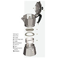 bialetti moka express 3fl silver extra photo 1
