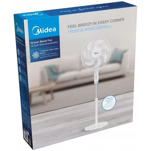 MIDEA ΟΡΘΟΣΤΑΤΗΣ ΑΝΕΜΙΣΤΗΡΑΣ ΛΕΥΚΟΣ 50W 7 ΠΤΕΡΥΓΙΩΝ + TIMER 2 ΩΡΩΝ