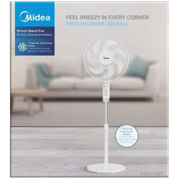MIDEA ΟΡΘΟΣΤΑΤΗΣ ΑΝΕΜΙΣΤΗΡΑΣ ΛΕΥΚΟΣ 50W 7 ΠΤΕΡΥΓΙΩΝ + TIMER 2 ΩΡΩΝ