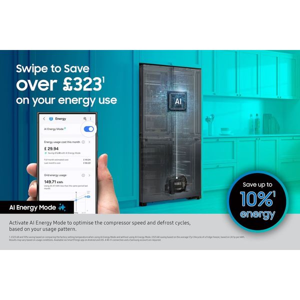 ΨΥΓΕΙΟ ΝΤΟΥΛΑΠΑ FULL NO FROST SEE-THRU SAMSUNG RF65DB970E22EO