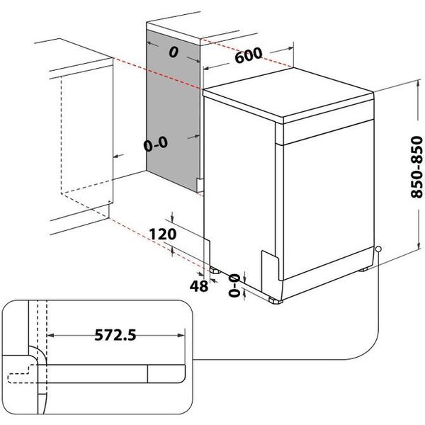ΕΛΕΥΘΕΡΟ ΠΛΥΝΤΗΡΙΟ ΠΙΑΤΩΝ WHIRLPOOL WH4FFA14BN6X 14ΣΕΡΒ 60CM