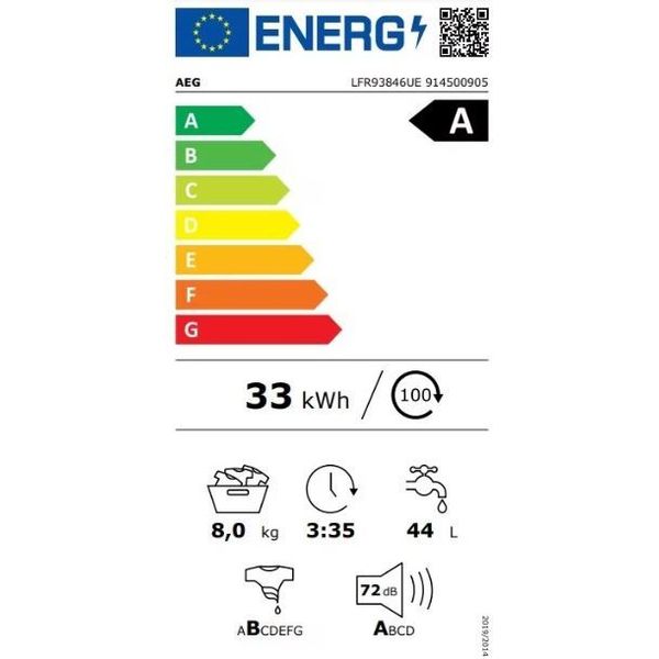ΠΛΥΝΤΗΡΙΟ ΡΟΥΧΩΝ ABSOLUTECARE WIFI AEG LFR93846UE 8KG