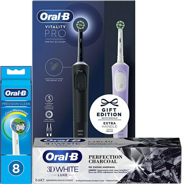 Ηλεκτρικη Οδοντοβουρτσα Oralb Bundle Pack Vitality Pro Οδοντοκρεμα