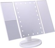 jocca foldable makeup mirror with led light and 1x 2x 3x magnification white j 2722 photo jocca foldable makeup mirror with led light and 1x 2x 3x magnification white j 2722 photo