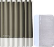 set estia mpanioy tone lab stone clay koyrtina 180x194cm tapeto 50x80cm