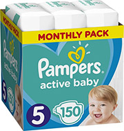 pampers active baby no5 11 16kg 150 tmx monthly pack photo