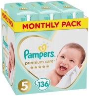 pampers premium care no5 11 16kg 136 tmx monthly pack photo
