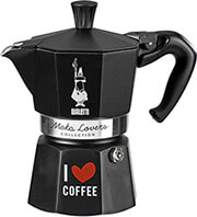 bialetti moka express 3fl black i love coffee photo