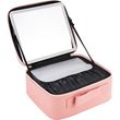 JOCCA MAKEUP BRIEFCASE WITH RECHARGEABLE LED MIRROR PINK J-2723