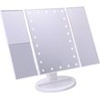 JOCCA FOLDABLE MAKEUP MIRROR WITH LED LIGHT AND 1X/2X/3X MAGNIFICATION WHITE J-2722