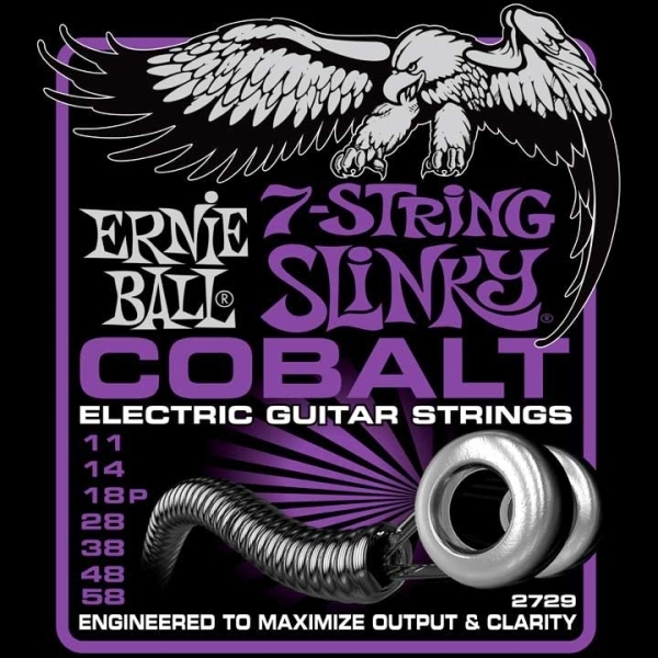 Χορδες Ηλεκτρικης Κιθαρας Ernie Ball 2729 Slinky Cobalt Power 7string Χορδες (MSC.001294)