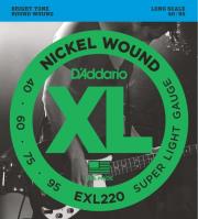 xordes ilektrikoy mpasoy d addario exl220 xl series long scale 40 95 nickel wound photo