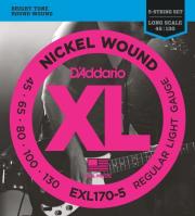 xordes ilektrikoy mpasoy d addario exl170 5 xl series long scale 5 string 45 130 nickel wound photo