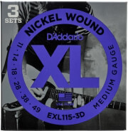 xordes ilektrikis kitharas d addario exl115 3d xl series blues jazz rock 11 49 nickel wound 3 set photo