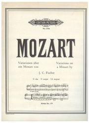 mozart variations on a minuet c dur photo