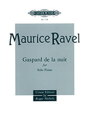 maurice ravel gaspard de la nuit for solo piano urtext ekdoseis peters photo