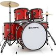premier olympic 20 fusion red sparkle akoystiko drum set me piatinia photo