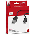 speedlinksl 330100 bk stream play charge usb cable for nintendo switch black extra photo 1