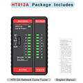 habotest ht812 network cable tester rj45 rj14 rj12 rj9 extra photo 1