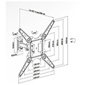 superior 23 55 motion extra slim tv wall mount extra photo 1