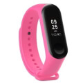 loyraki smart watch xiaomi mi band 3 4 silicone wrist strap pink extra photo 2