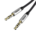 baseus yiven audio cable 35 male audio m30 1m silver black extra photo 1