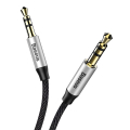 baseus yiven audio cable 35 male audio m30 1m silver black extra photo 2