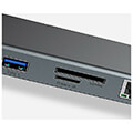baseus enjoyment series usb c docking station 2x hdmi 4k pd ethernet usb dark grey extra photo 1