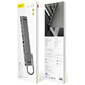 baseus enjoyment series usb c docking station 2x hdmi 4k pd ethernet usb dark grey extra photo 4