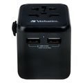 verbatim 49543 uta 01 universal travel adapter 100 250v ue usa japan australia uk 2x usb extra photo 1 verbatim 49543 uta 01 universal travel adapter 100 250v ue usa japan australia uk 2x usb extra photo 1