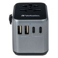 verbatim 49545 uta 03 universal travel adapter 100 250v ue usa japan australia uk 2x usb 3x usb  extra photo 1