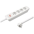 qoltec power strip 4 sockets 18m white extra photo 1