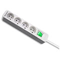 qoltec power strip 4 sockets 18m white grey extra photo 8
