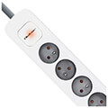 qoltec power strip 4 sockets 18m white grey extra photo 4