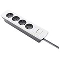 qoltec power strip 4 sockets 18m white grey extra photo 5