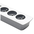 qoltec power strip 4 sockets 18m white grey extra photo 7