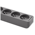 qoltec power strip 5 sockets 18m grey extra photo 3