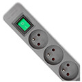 qoltec power strip 5 sockets 18m grey extra photo 7
