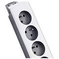 qoltec power strip 5 sockets 18m white grey extra photo 4