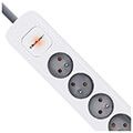qoltec power strip 5 sockets 18m white grey extra photo 5