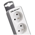 qoltec power strip 6 sockets 18m white grey extra photo 4