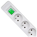 qoltec power strip 6 sockets 18m white grey extra photo 6