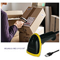 qoltec laser scanner 1d 2d usb black extra photo 1