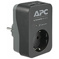 apc pme1wu2b gr essential surgearrest 1 outlet 2 usb 230v black extra photo 3