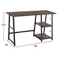 grafeio metalliko mayro me karydi mdf epifaneia hm9315 120x50x735y ek extra photo 1