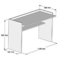 grafeio melaminis leyko hm922711 118x58x80y ek extra photo 1