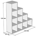 bibliothiki melaminis scale sonoma hm923812 120x30x1236y ek extra photo 1
