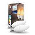 philips hue led lamp e14 2 pack 52w 320lm white ambiance extra photo 2