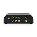 nedis aswi2424at analogue audio switch 4 ports 1x 35mm audio input 3x 2x rca female metal extra photo 2